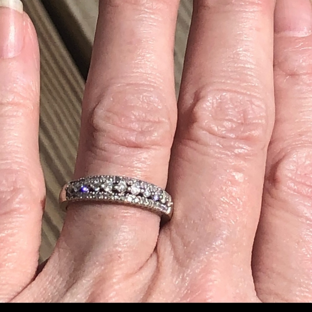 14k diamond anniversary band